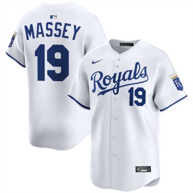 Men%27s Kansas City Royals #19 Michael Massey White 2024 Home Limited Stitched Jersey Dzhi->kansas city royals->MLB Jersey